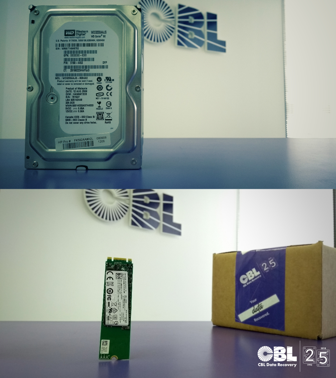 CBL Data Recovery #10YearChallenge HDD 2009 SSD 2019
